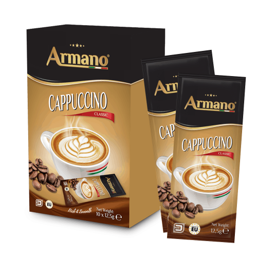 Cappuccino instantané classique en sachets de 12,5 g