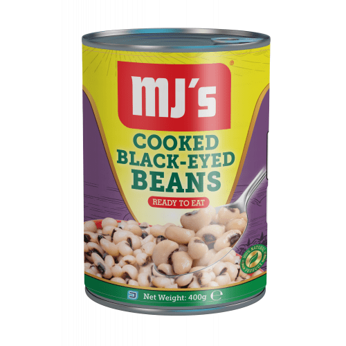 MJ's Cooked Black eyed Beans- 450g
