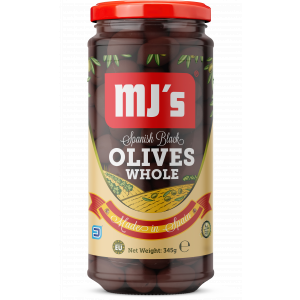 black olives whole 345g