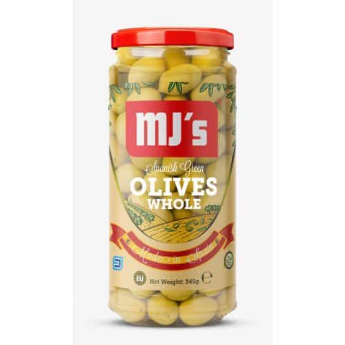 Green olives whole 345g