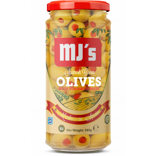 Green olives with pimiento paste 345g