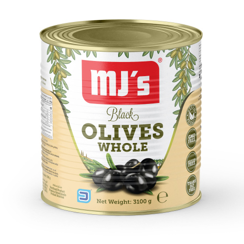 Mj's Black Olives Whole 3100g